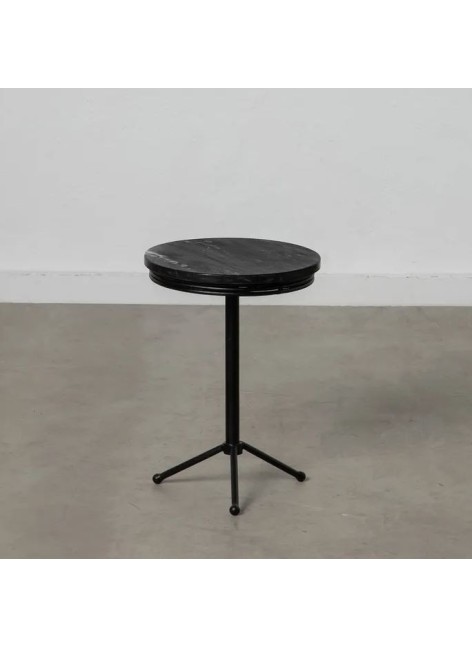 Mesa auxiliar Rognes: Elegancia contemporánea en negro desmontable -  Muebles LaCasa